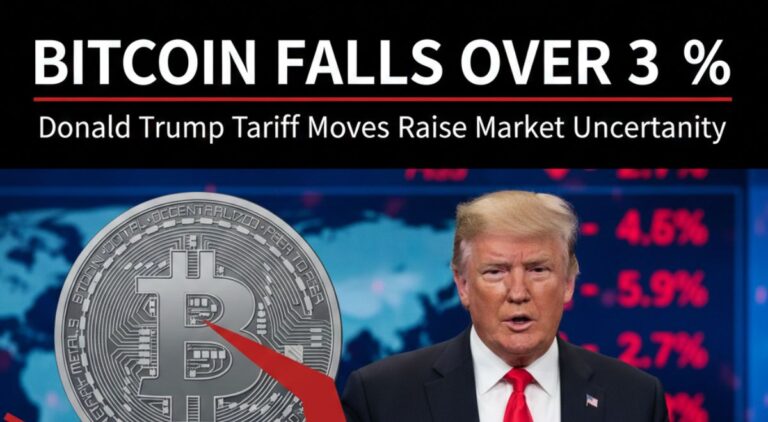 Bitcoin Falls Over 3% as Donald Trump Tariff Moves Raise Market Uncertainty