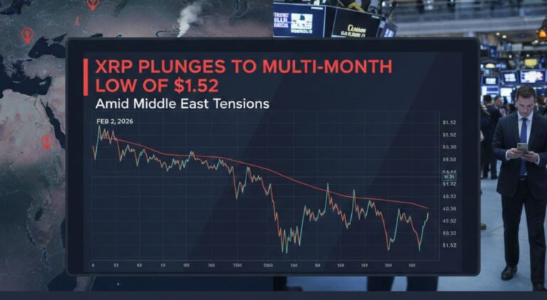 XRP Plunges to Multi-Month Low of $1.52 Amid Middle East Tensions