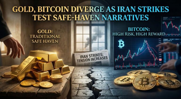 Gold, Bitcoin Diverge as Iran Strikes Test Safe-Haven Narratives