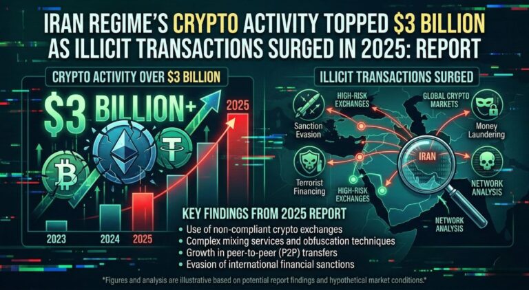 Iran Regime’s Crypto Activity Topped $3 Billion as Illicit Transactions Surged in 2025: Report