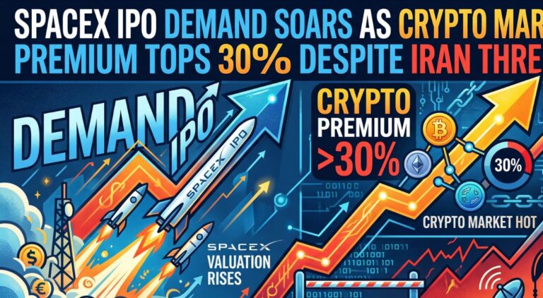 SpaceX IPO Demand Soars as Crypto Market Premium Tops 30% Despite Iran Threats