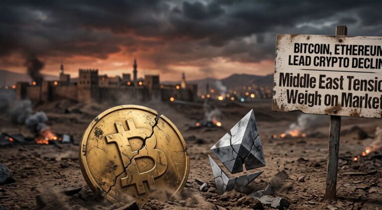 Bitcoin, Ethereum Lead Crypto Decline as Middle East Tensions Weigh on Markets