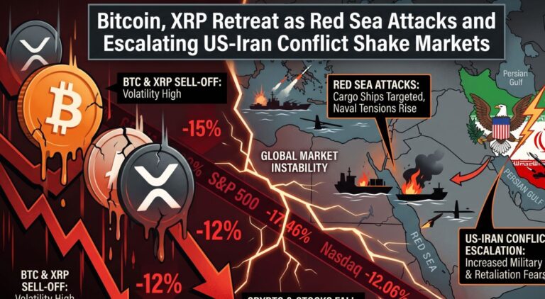 Bitcoin, XRP Retreat as Red Sea Attacks and Escalating US-Iran Conflict Shake Markets