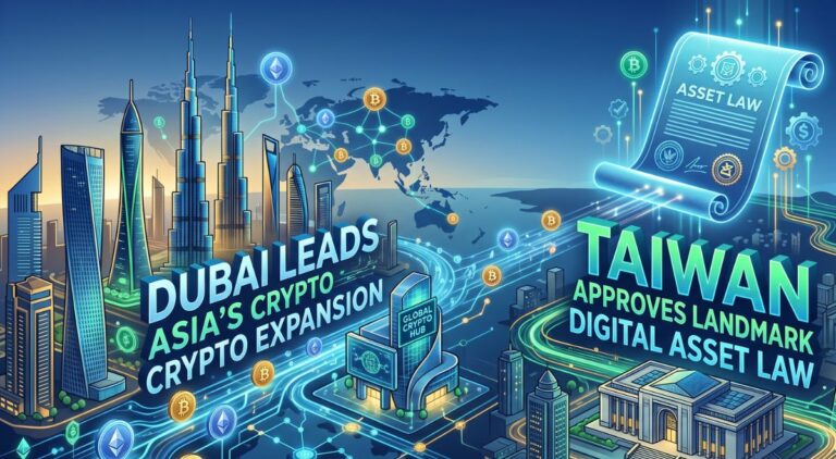 Dubai Leads Asia’s Crypto Expansion as Taiwan Approves Landmark Digital Asset Law